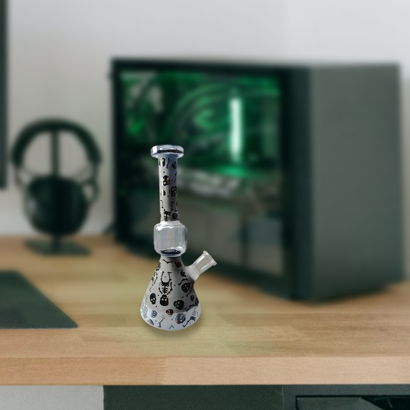7 Funny Pattern Glass Beaker Bong (Random Colors)