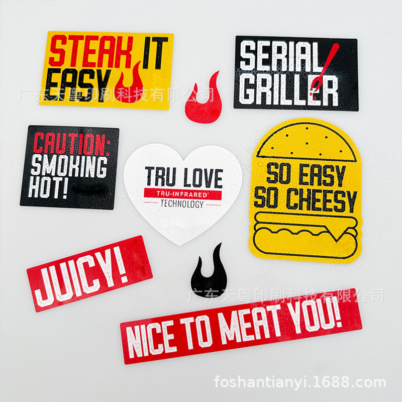 CSA certified color label, sun-resistant, waterproof, high-temperature resistant up to 280 degrees, PP synthetic paper, special-shaped oven sticker