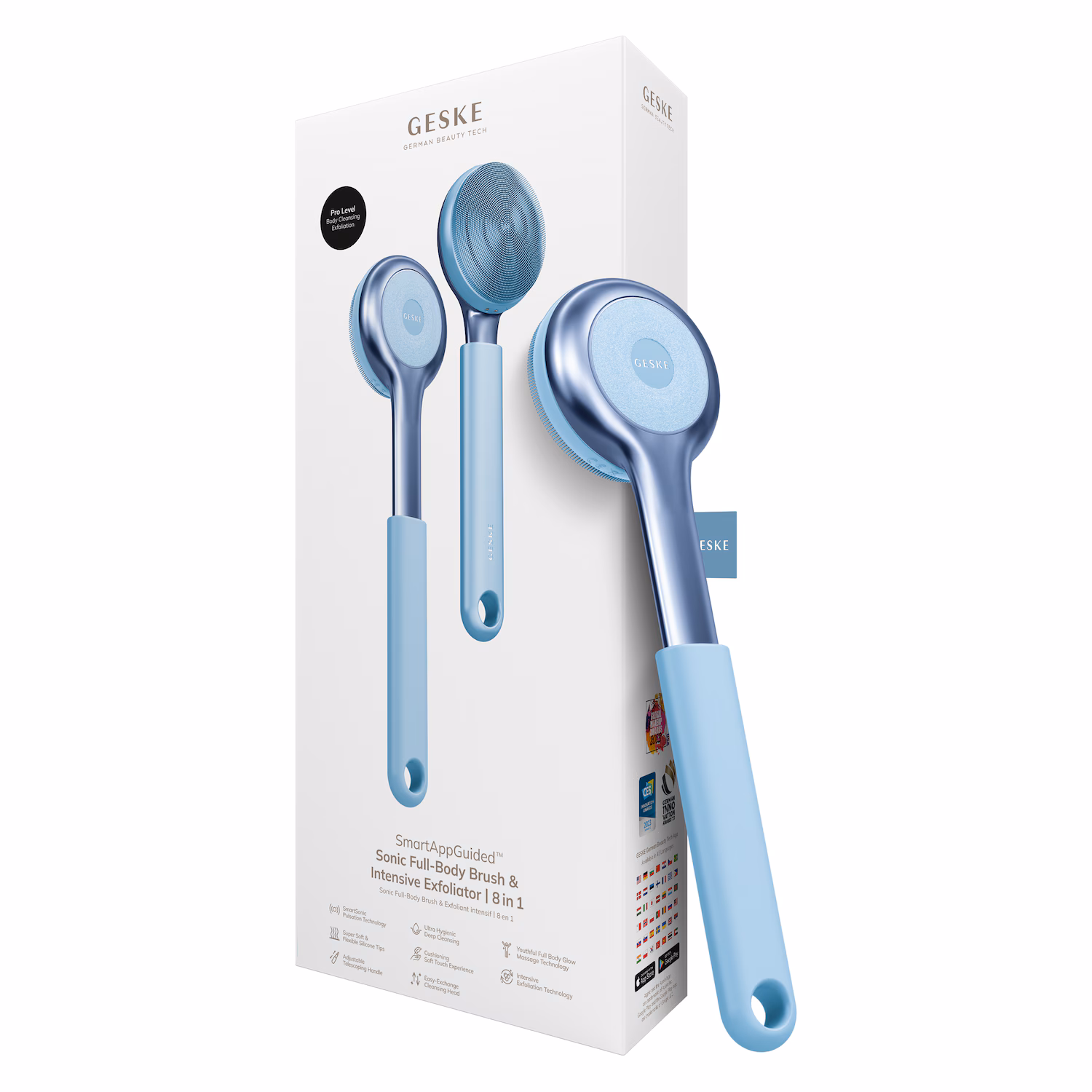 GESKE Sonic Full-Body Brush & Intensive Exfoliator | 8 in 1