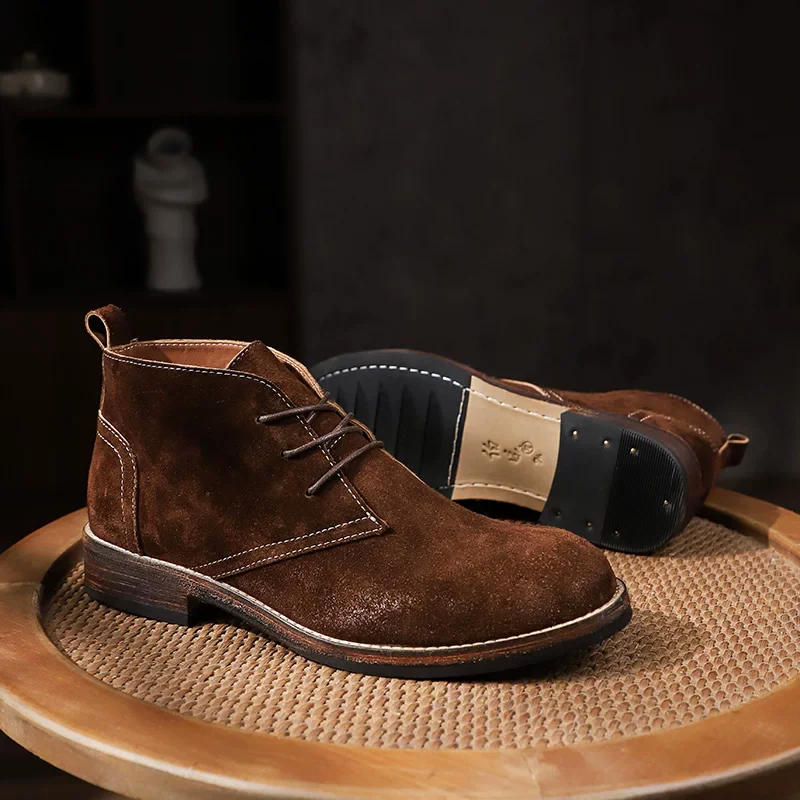 Heavy industry washed horse leather Martin boots