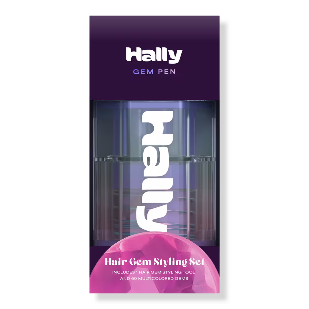HALLY  Gem Pen Hair Gem Styling Set - Device & 60 Gems