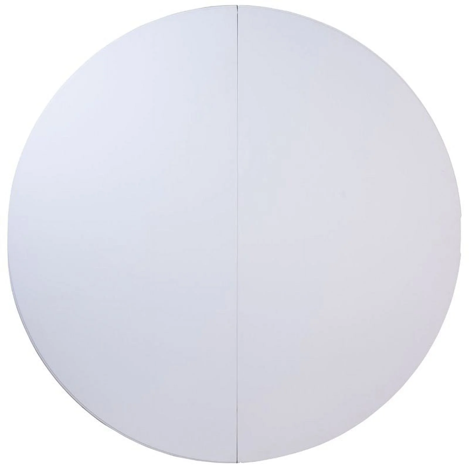 Bowery Hill Round Plastic Bi-Folding Table in Granite White