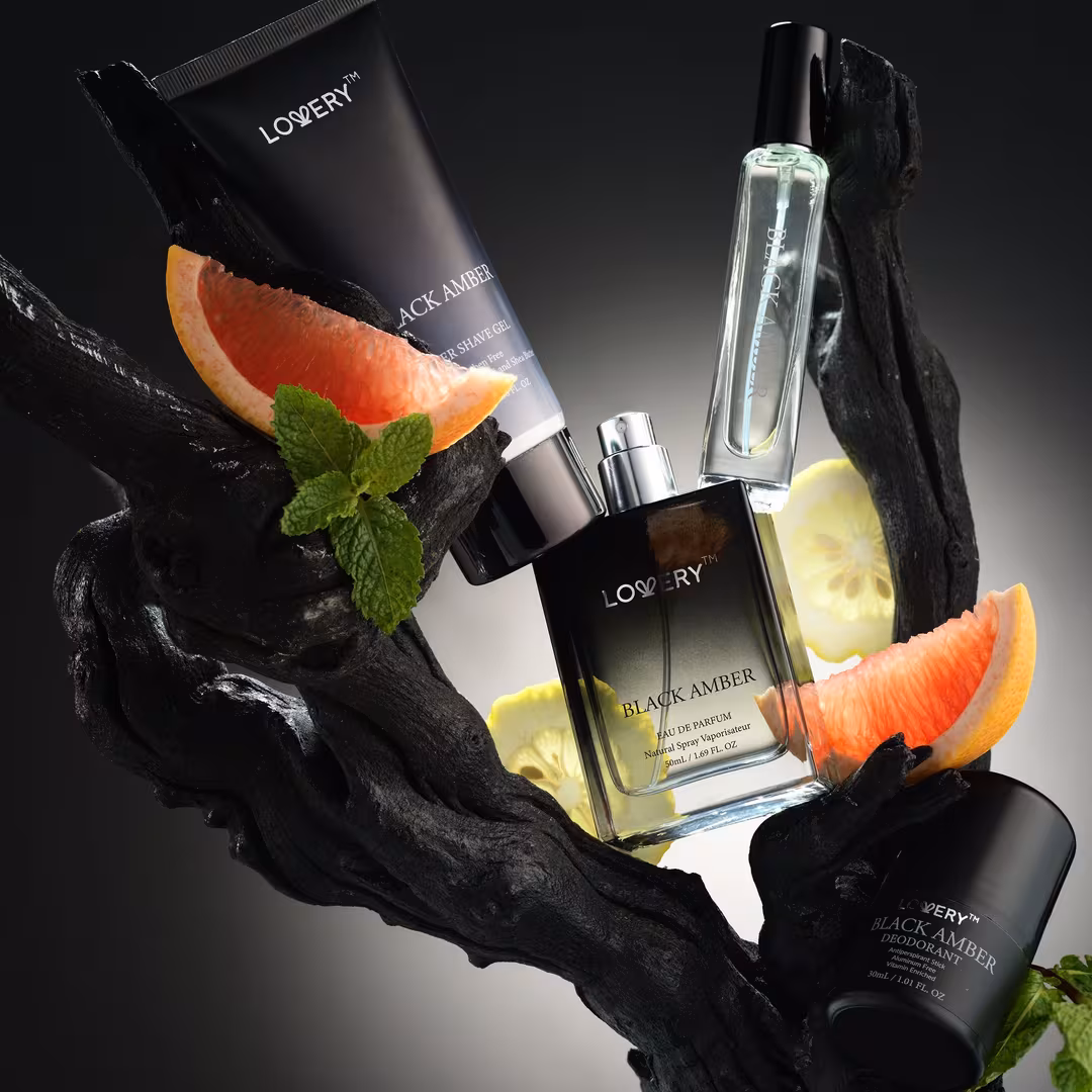 Lovery  Black Amber Bath & Body Gift Set