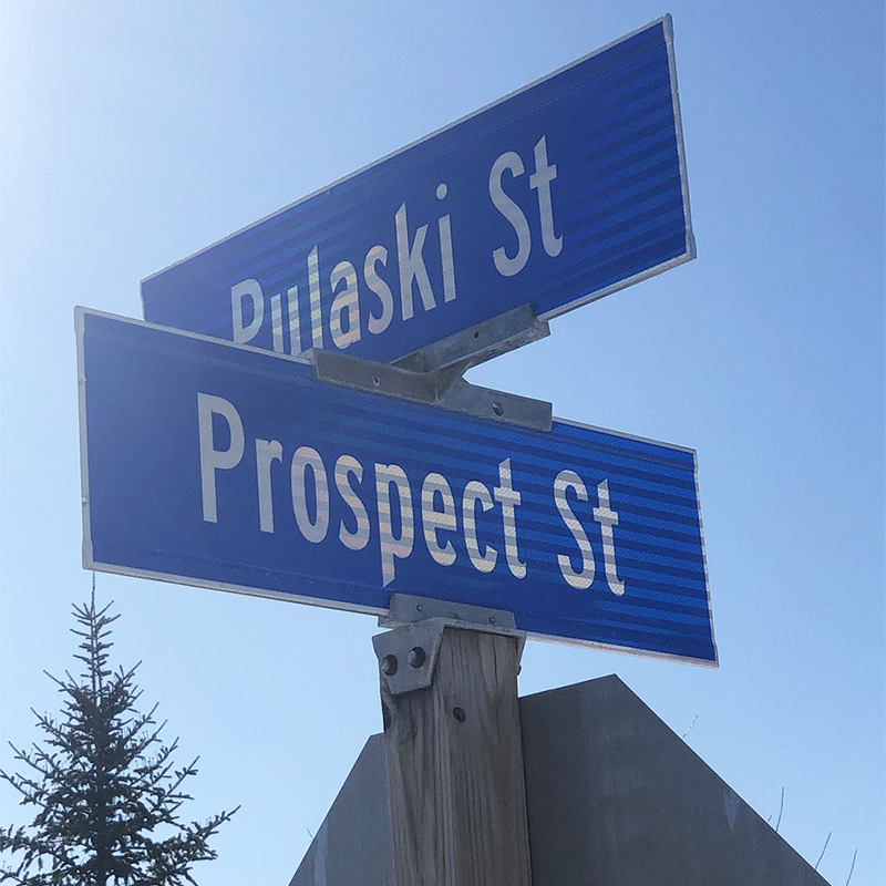 Cross-border supply aluminum road signs, outdoor solar LED street nameplates, street indication signs