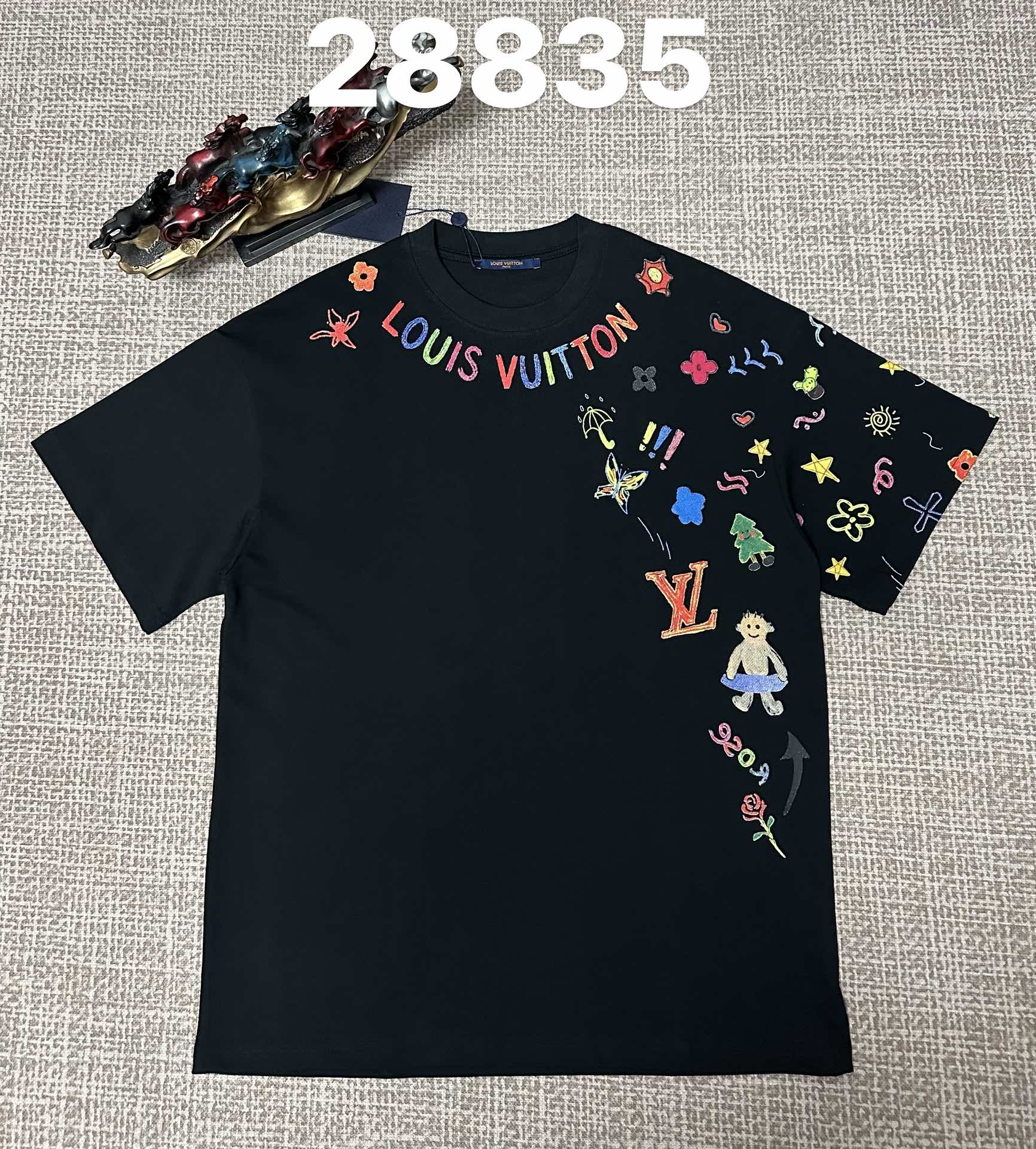 LV Drawn Motif Logo T-Shirt