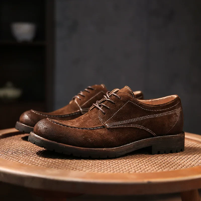 Men's handmade low-top tooling shoes
