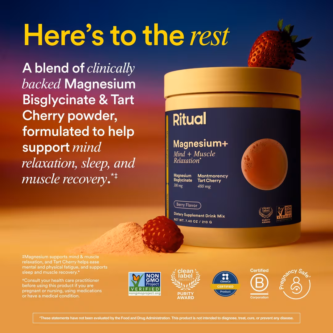 Ritual  Magnesium+ Drink Mix Supplement for Mind & Muscle Relaxation