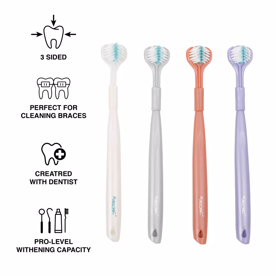 PURSONIC  3D Advanced Tech 360° Full Coverage Toothbrush
