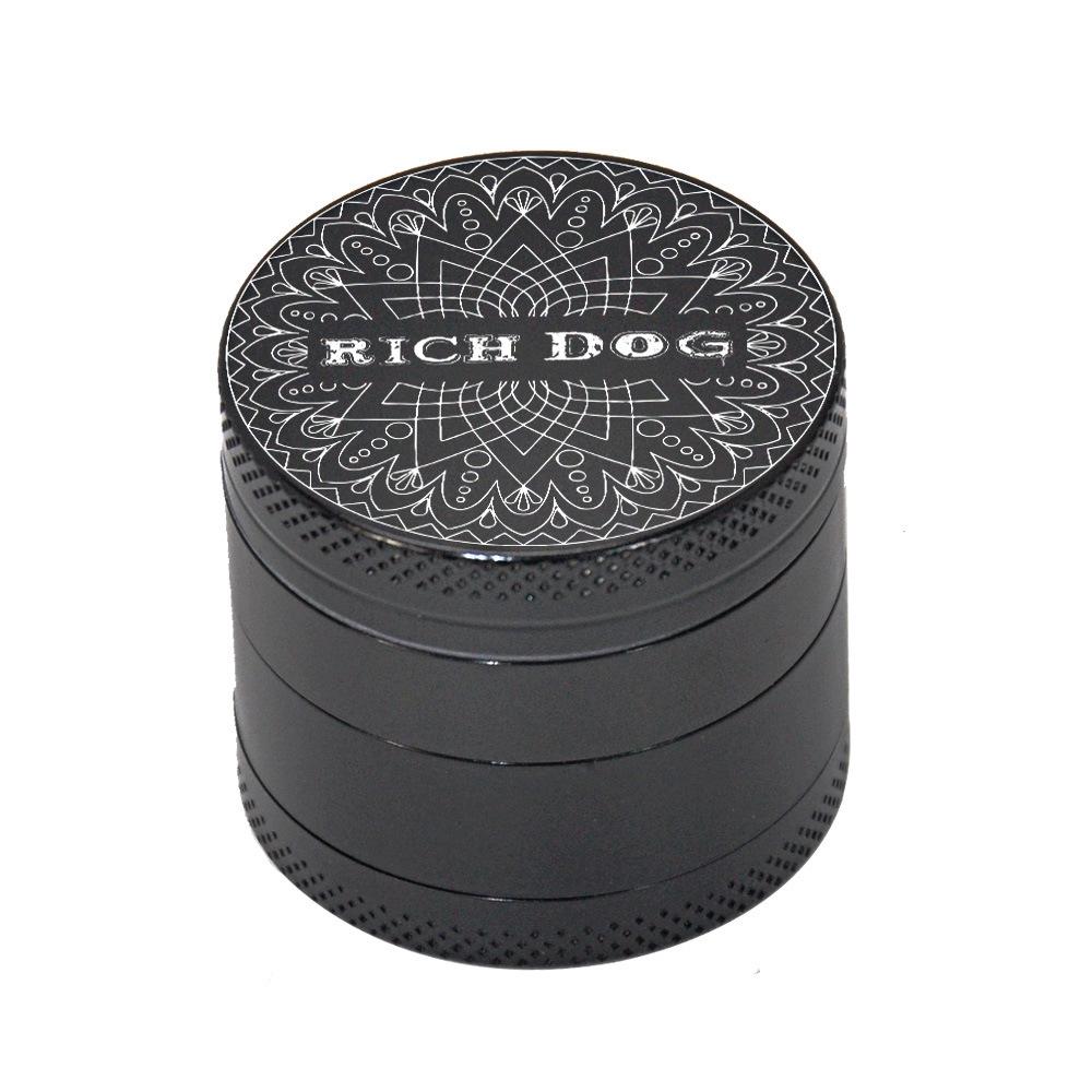 Zinc Alloy Black 4 Layer Weed Grinder