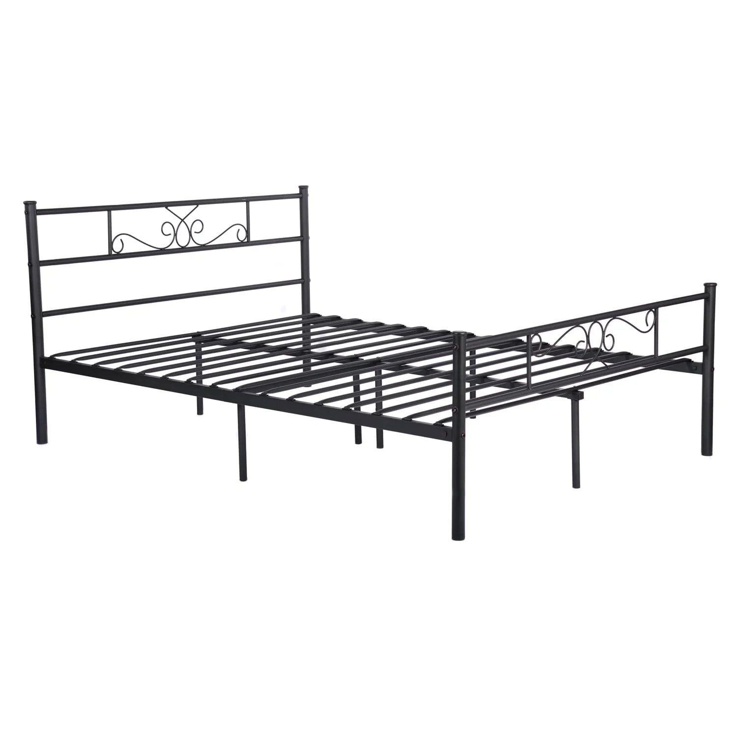 Cheerwing Easy Set-Up Premium Metal Bed Platform Box Spring Replacement with Headboard and Footboard, Multiple Sizes, Multiple Colors