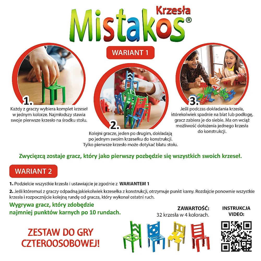Gra Zręcznościowa Mistakos Krzesła 4 Os.