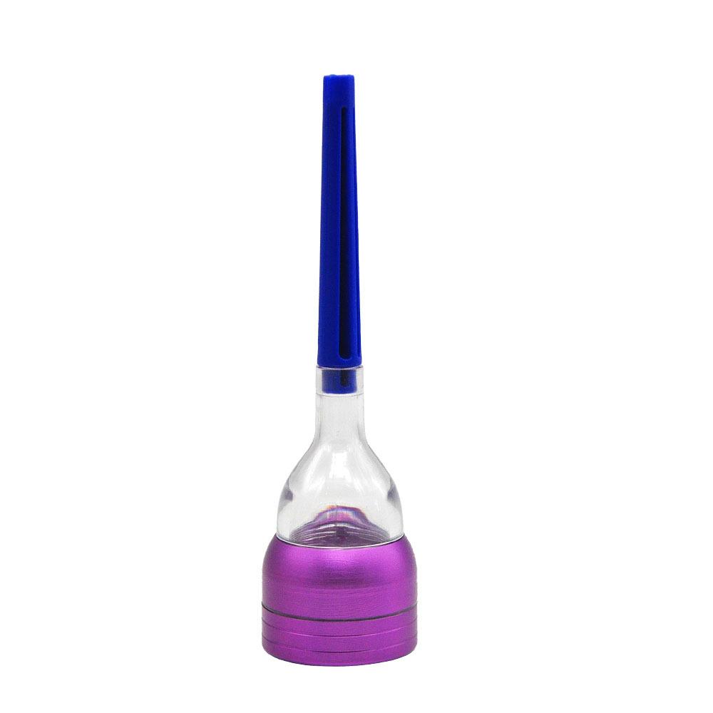 Aluminium Funnel 3 Layer Herb Grinder W/Roll Tube For Pre-Roll Cones (4 Colors)