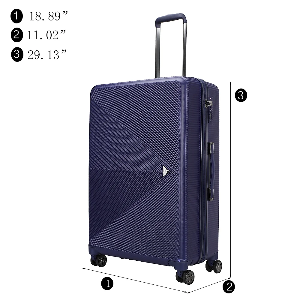 MKF Collection Felicity Travel Luggage 4 pcs set, Luxurious Lightweight Suitcase by Mia K - Rose Gold