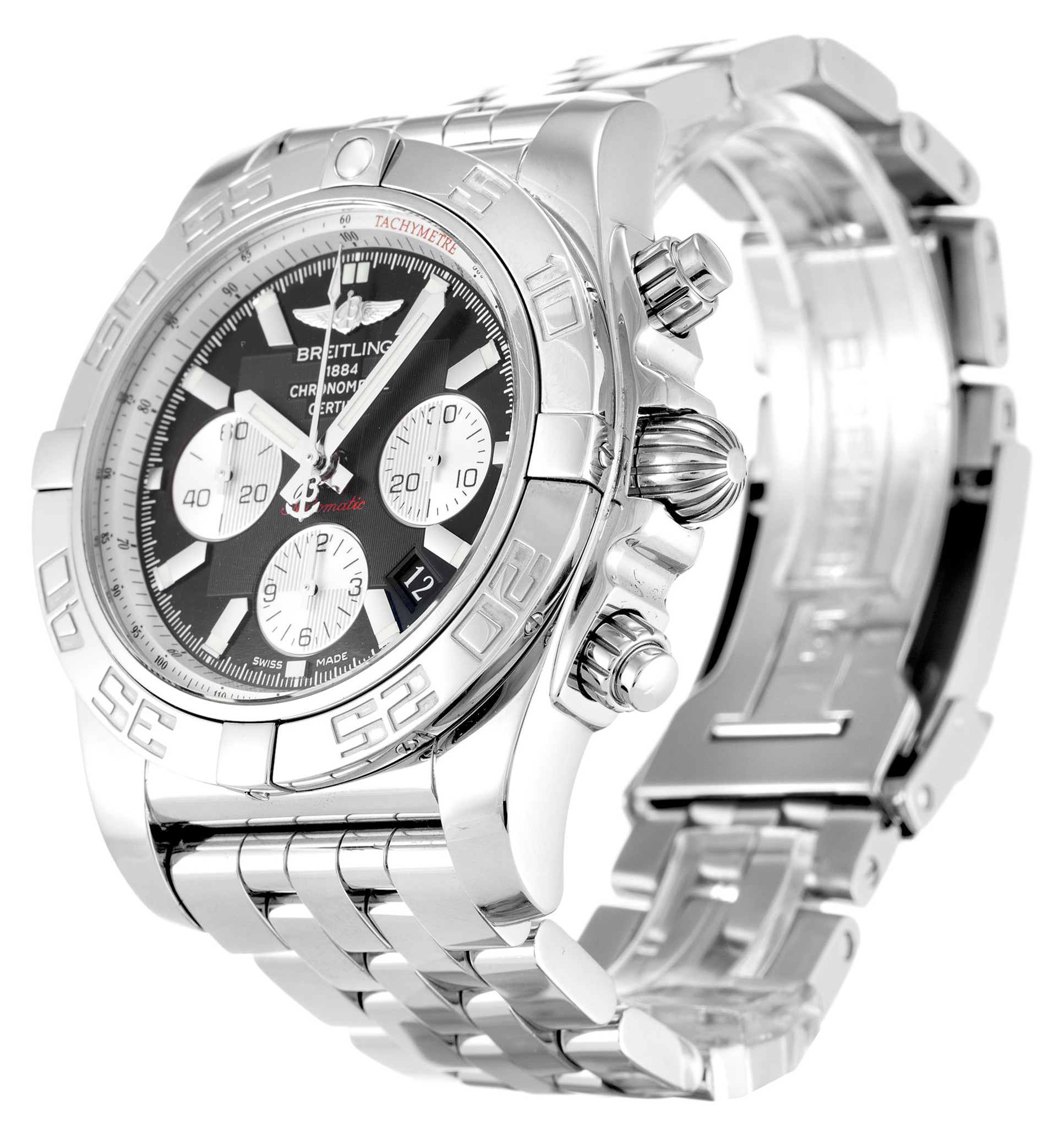 Replica Breitling Chronomat 44 Black Dial Stick Markers AB0110