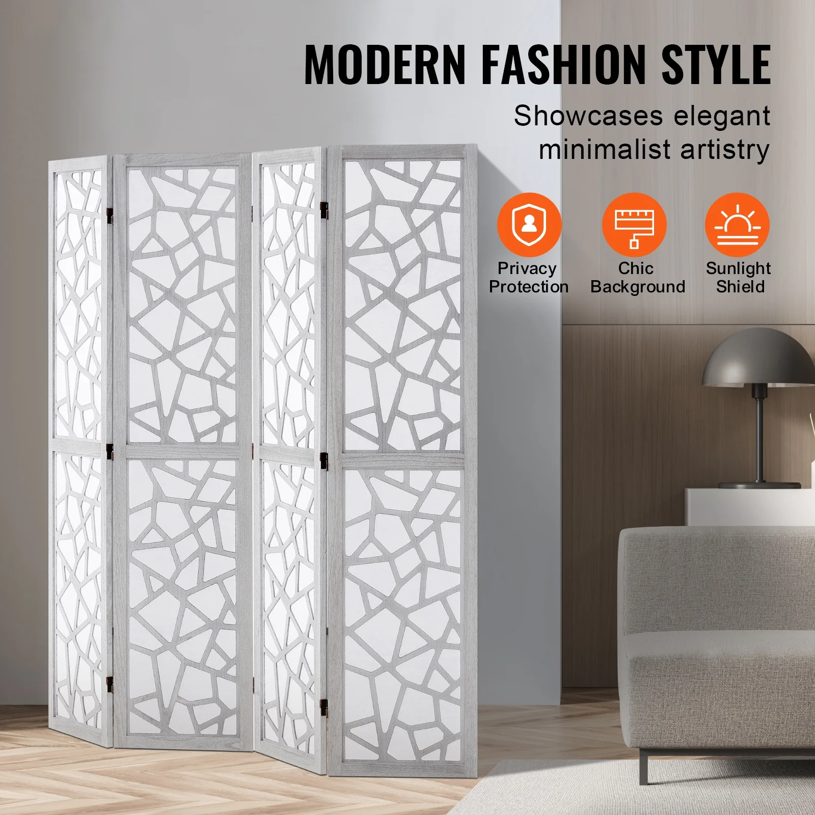 KFFKFF 4-Panel Room Divider, 66.9