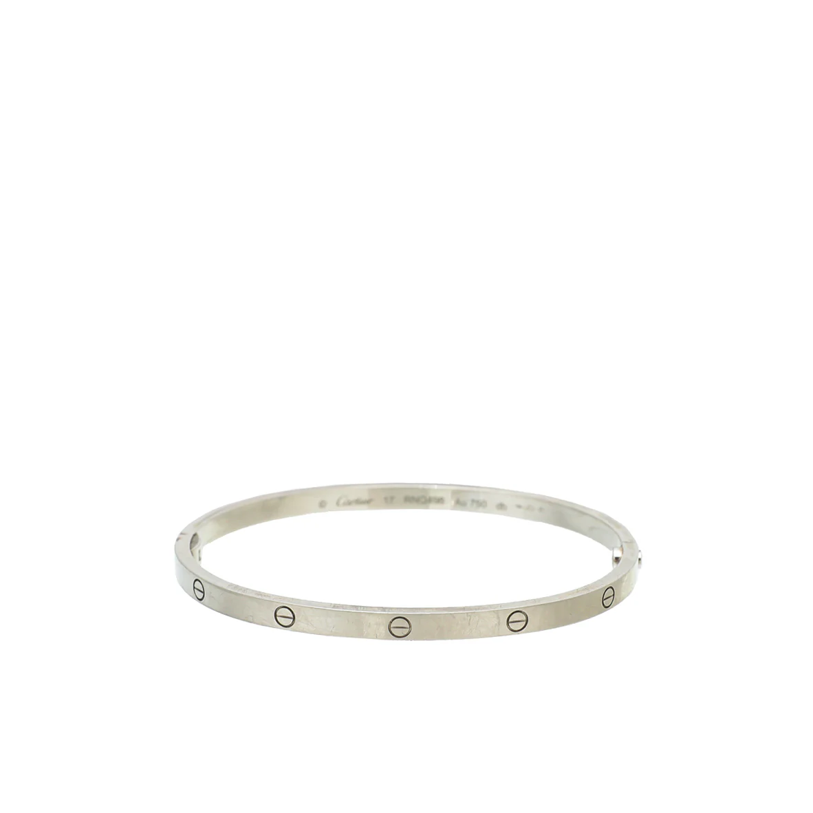 Cartier 18K White Gold Love Small Model Bracelet 18