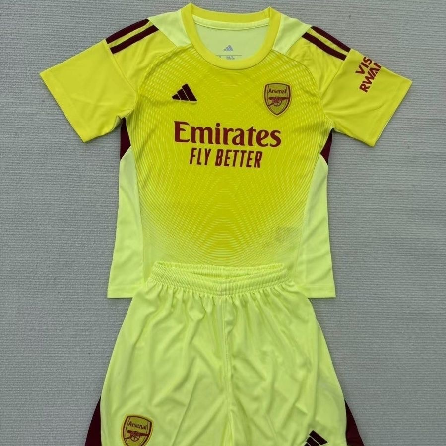 2025/2026 Arsenal Goalkeeper Kids Kit (Kids Kit socks)