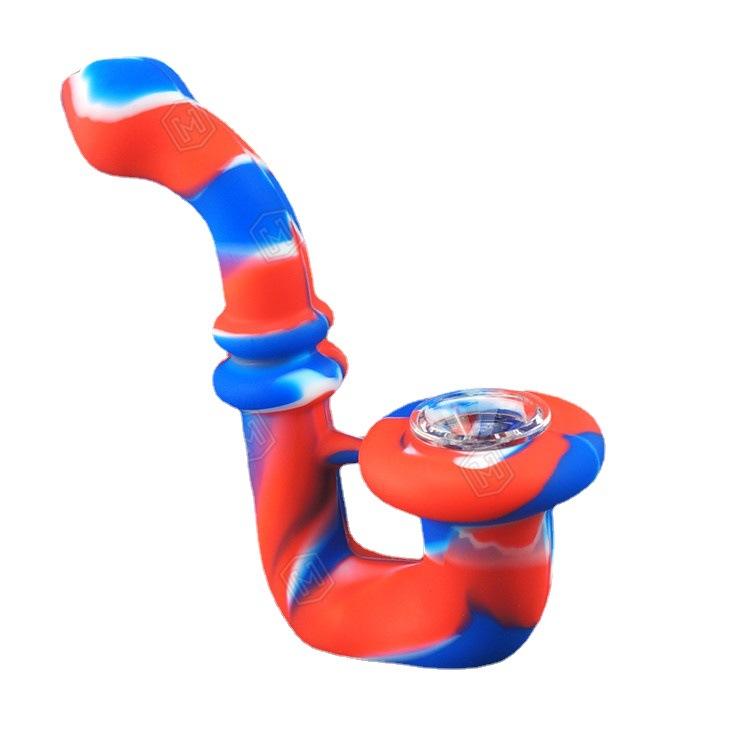 Camouflage Silicone Hand Sherlock Pipe