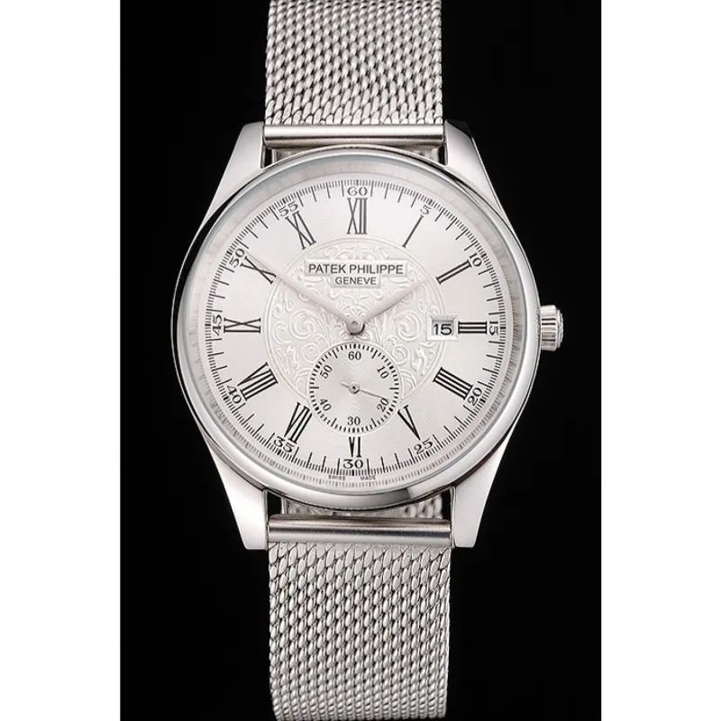 Patek Philippe Calatrava Small Seconds Dial White 40 mm, Stainless Steel