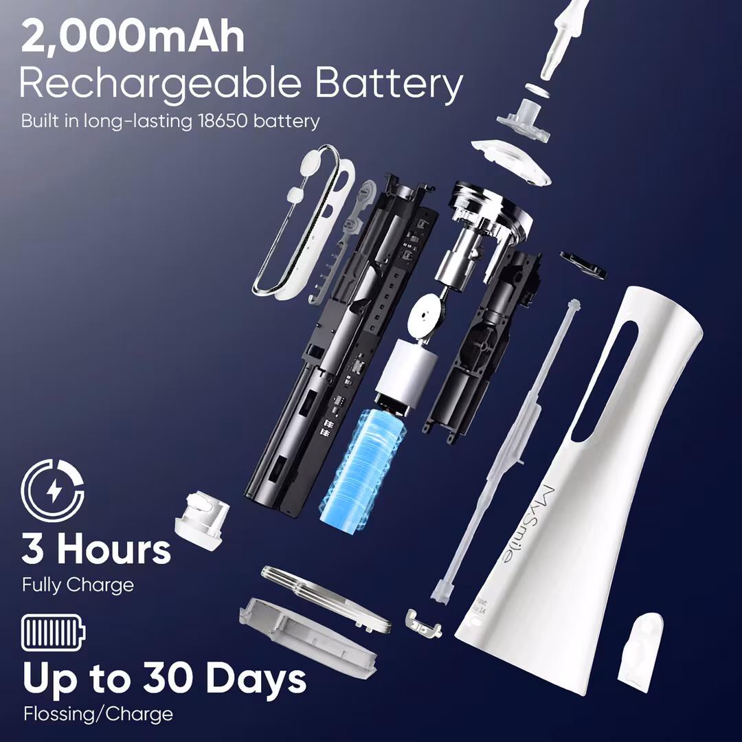 MySmile  LP211 Portable Cordless Water Flosser with 5 Modes