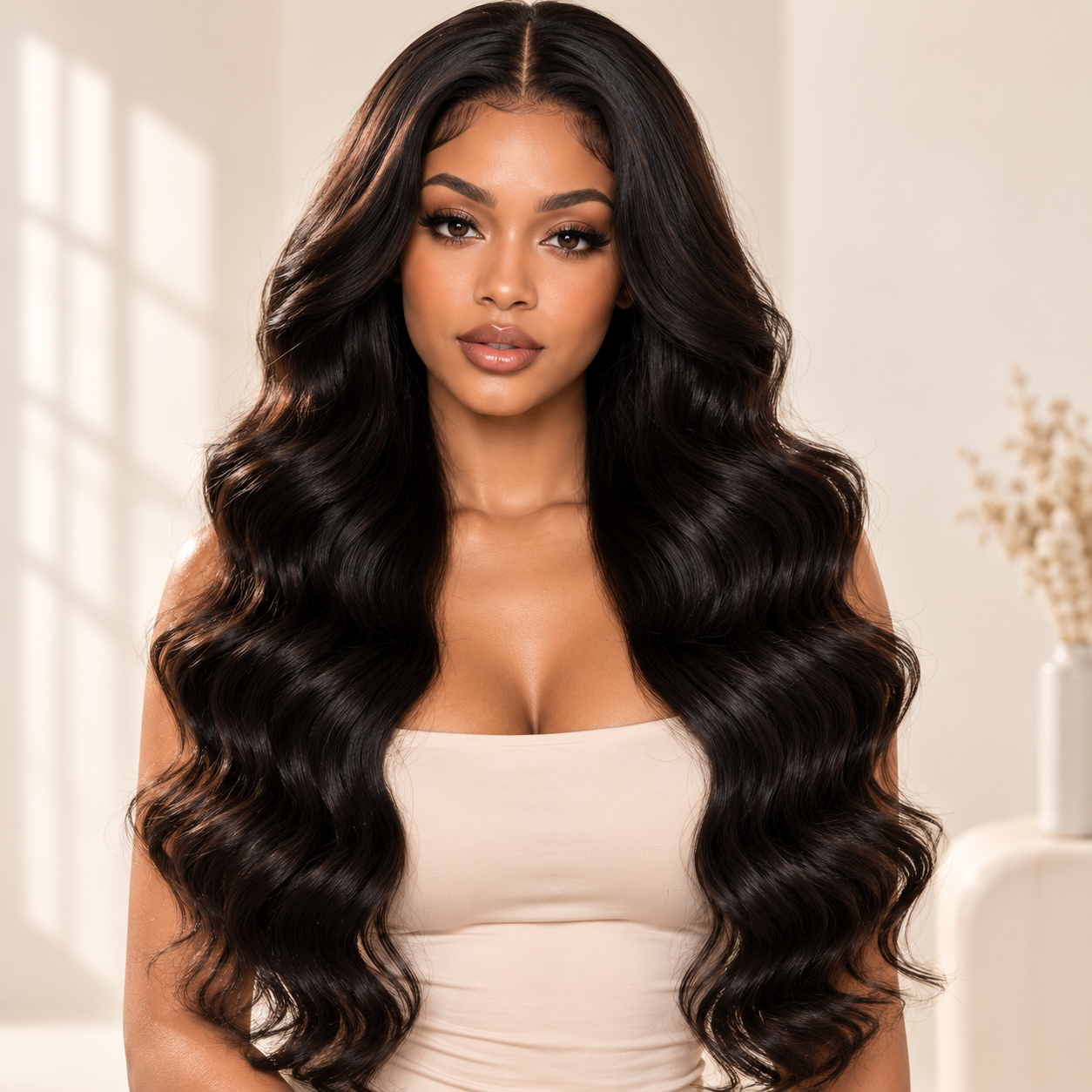13x6 HD Lace Front Body Wave Human Hair Wig – Pre-Plucked