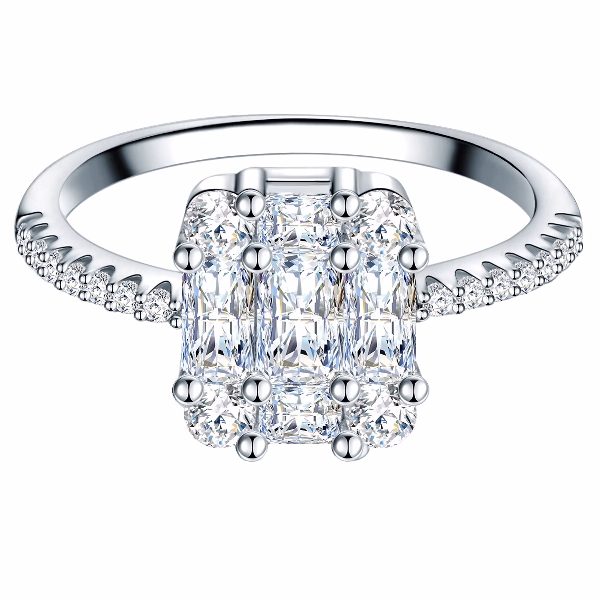 Ring aus Sterling Silber in silber mit Zirkonia