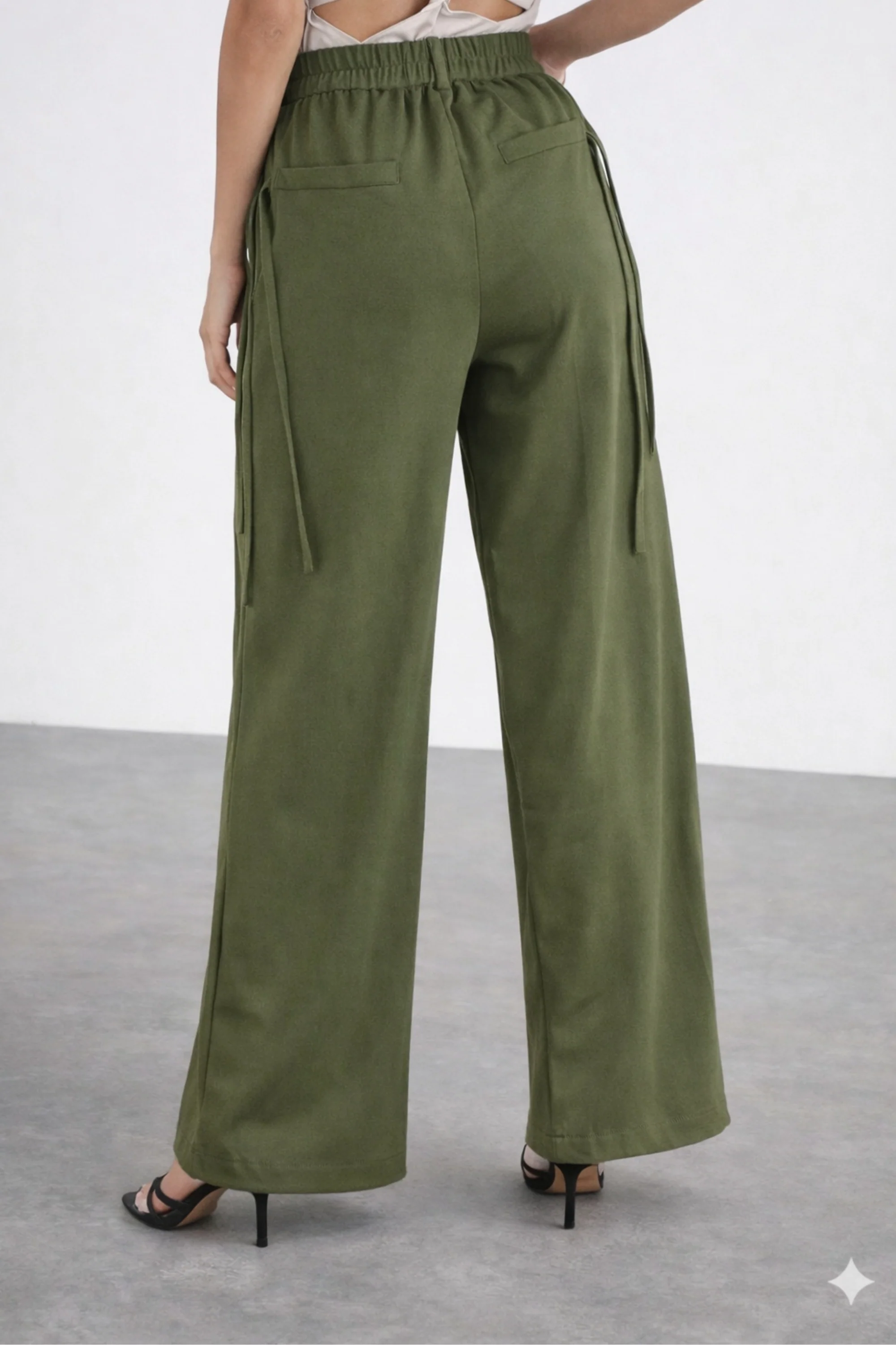 Green Pants with Pocket Strings