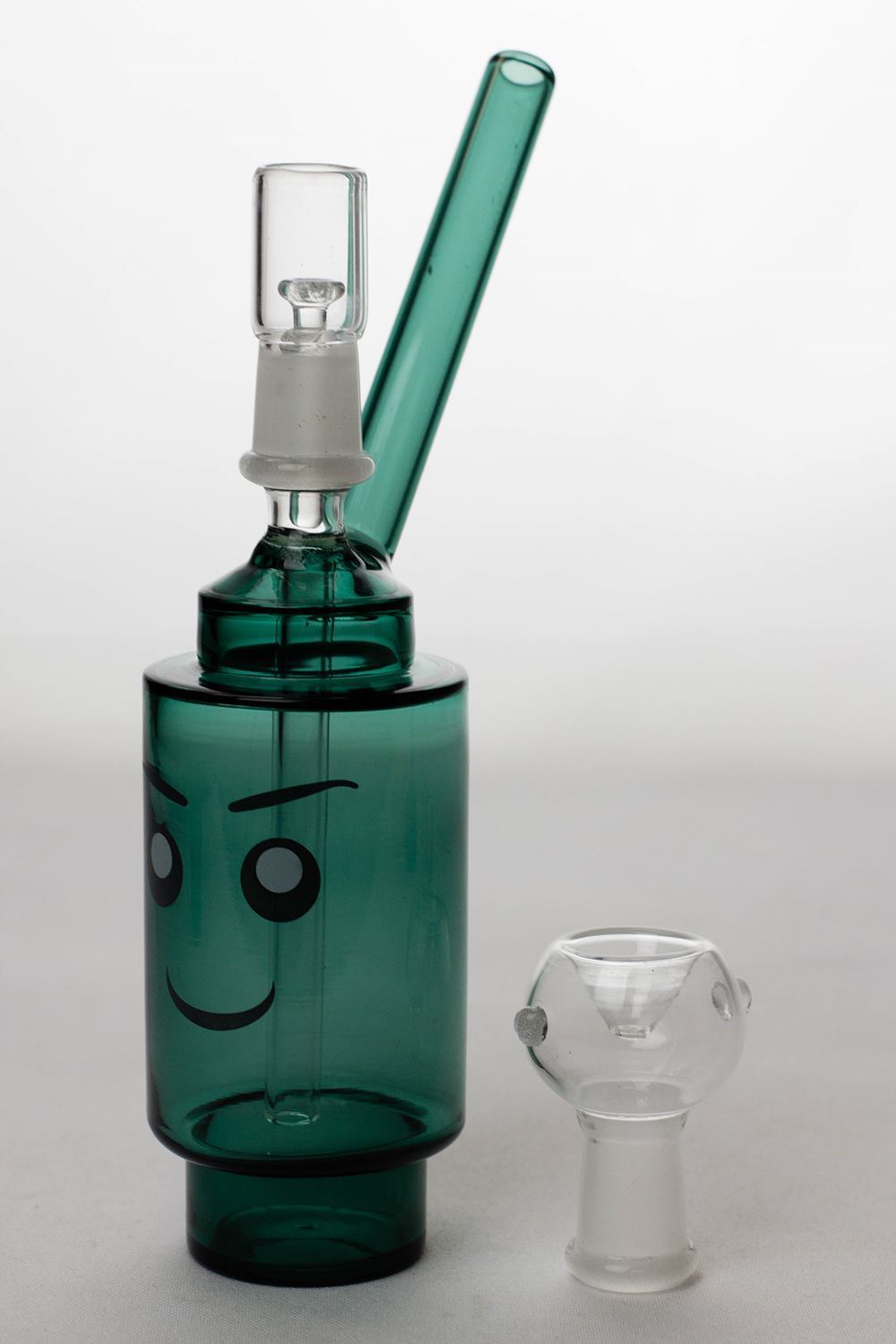 7 Lego head 2-in-1 glass water bubbler