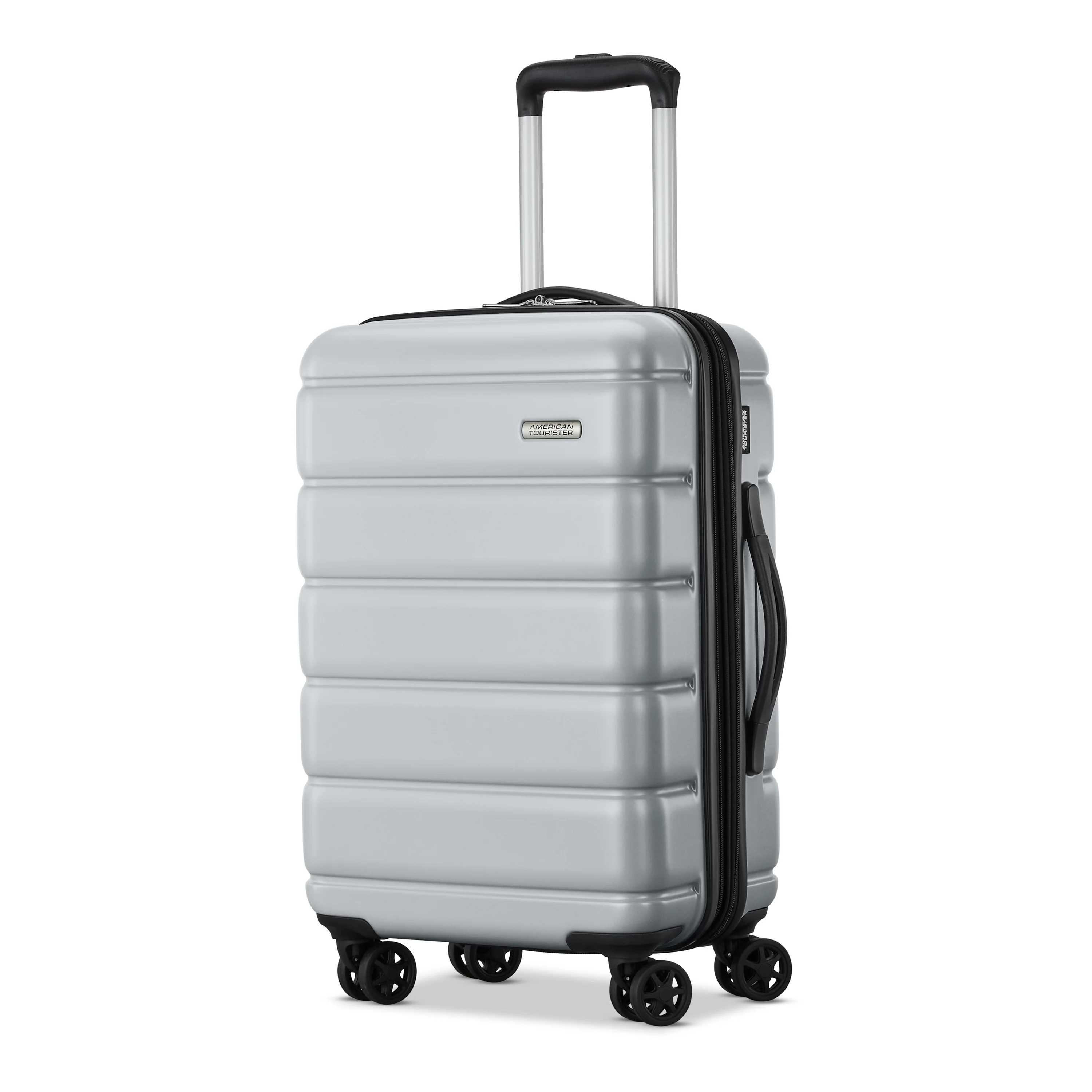 American Tourister Roll Out 2-Piece Luggage Set with Spinner Wheels (Carry on/Medium Checked) - Silver