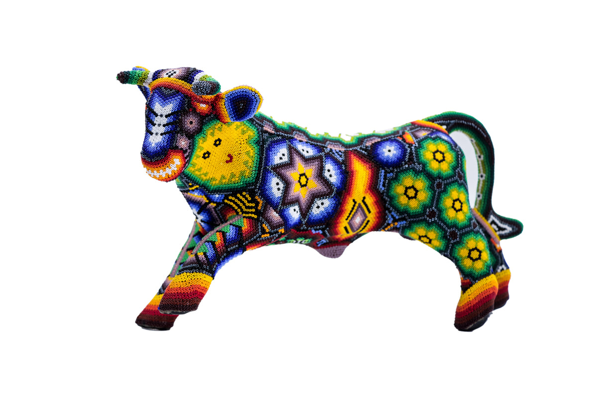 Toro Lidia – Obra de Arte Huichol