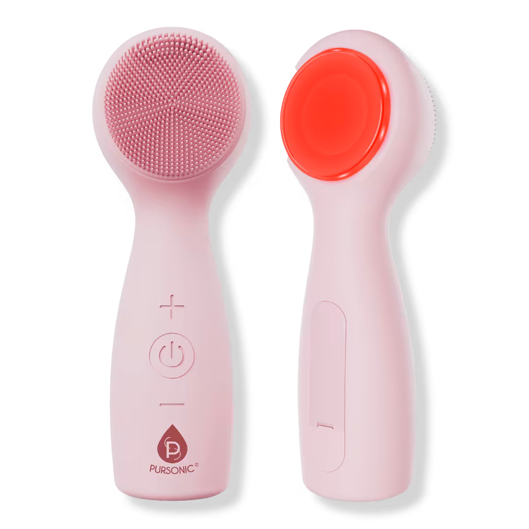 PURSONIC  3-in-1 Facial Cleanser with Heated Jade & 7-Color LED Light Therapy