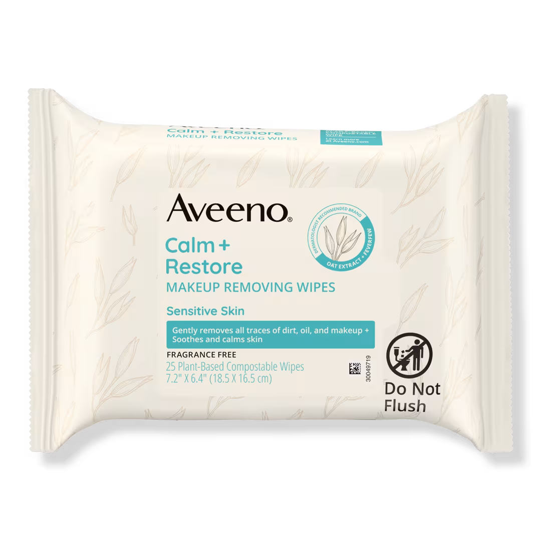 Aveeno  Calm + Restore Makeup Remover Wipes