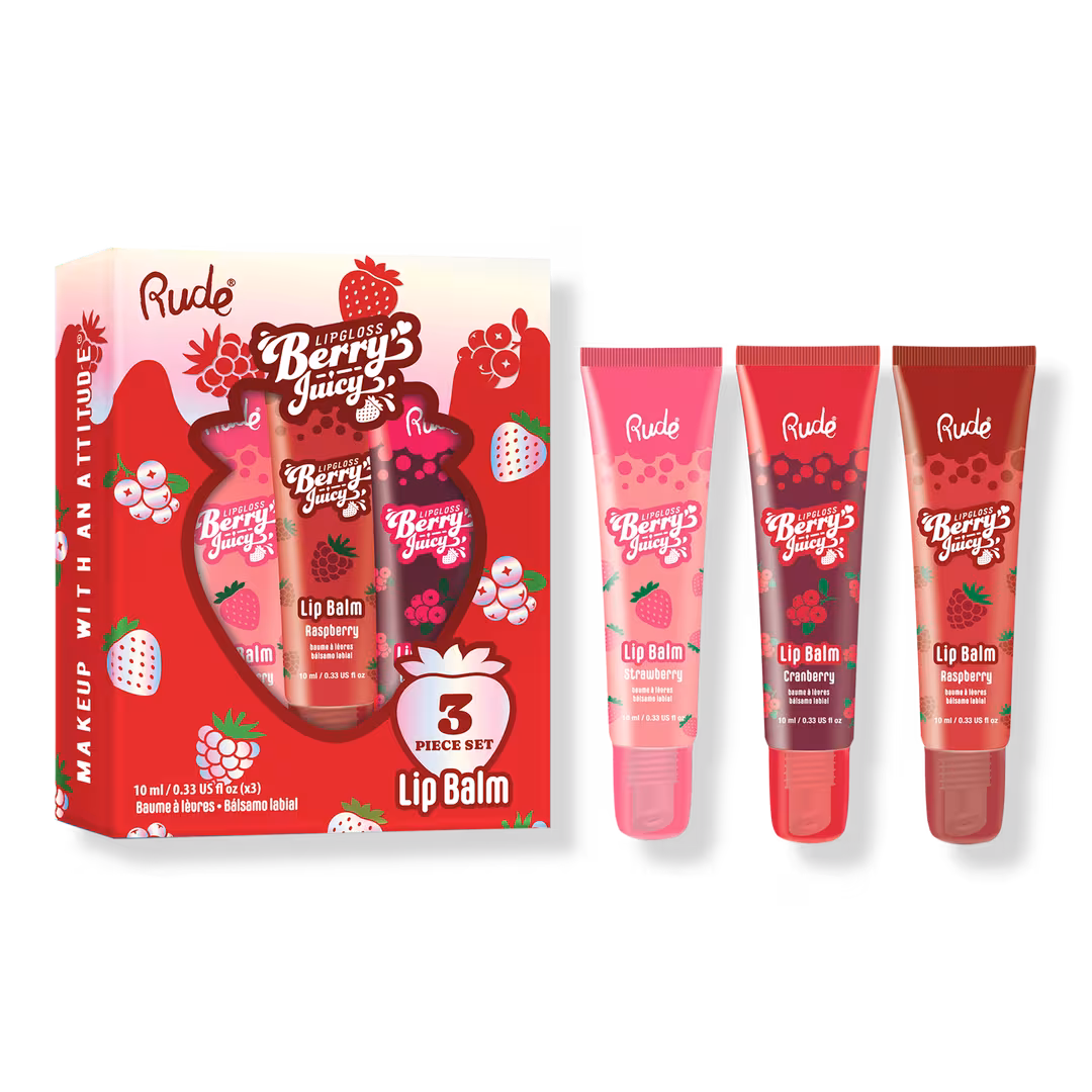 Rude  Berry Juicy Lip Balm Trio