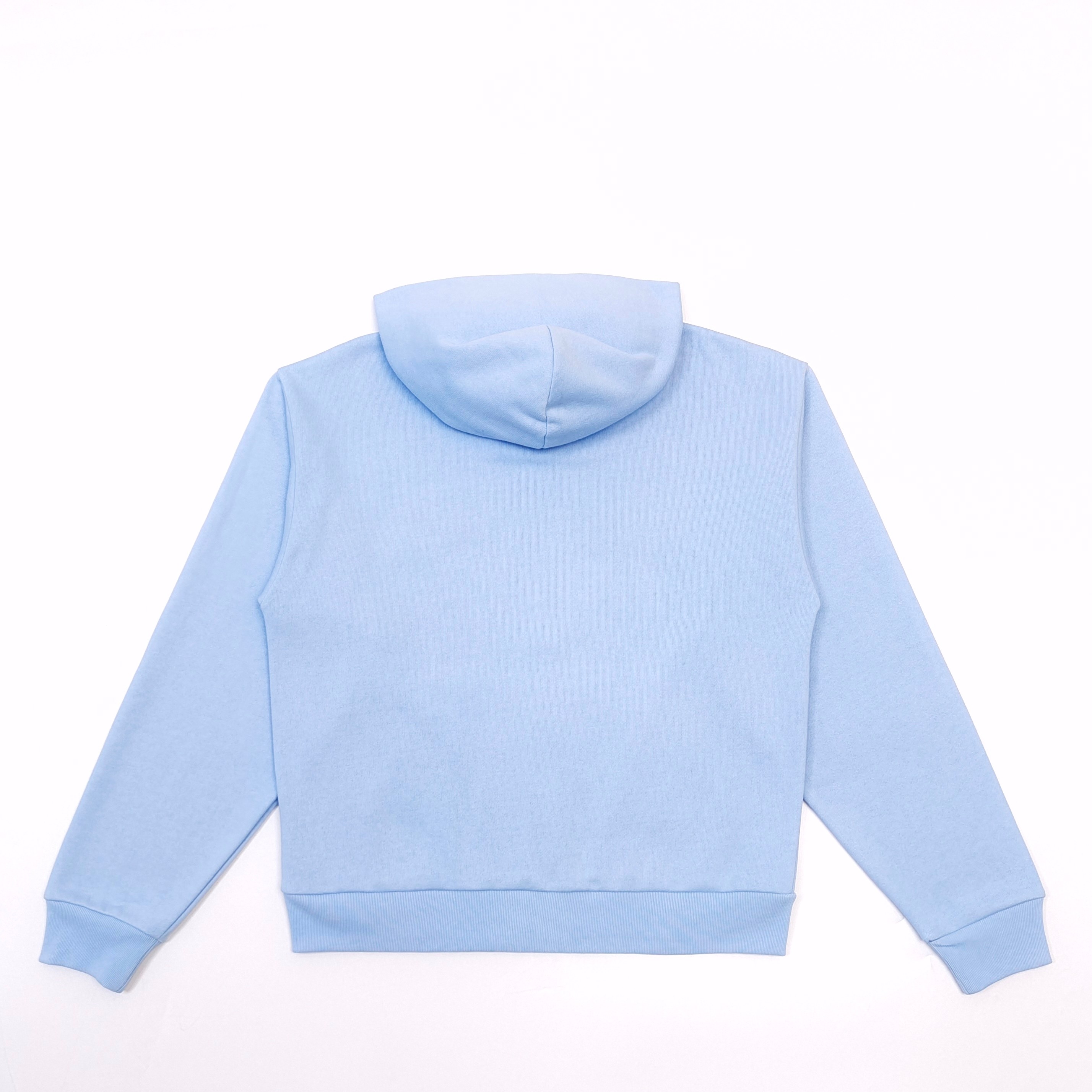 1：1  SP mixed-stitch diamond-letter light blue zipper hoodie