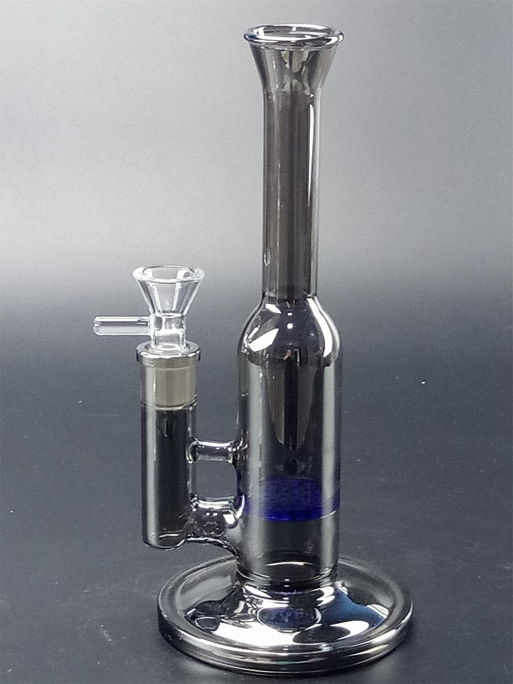 8 Gray Glass Honeycomb Perc Bong