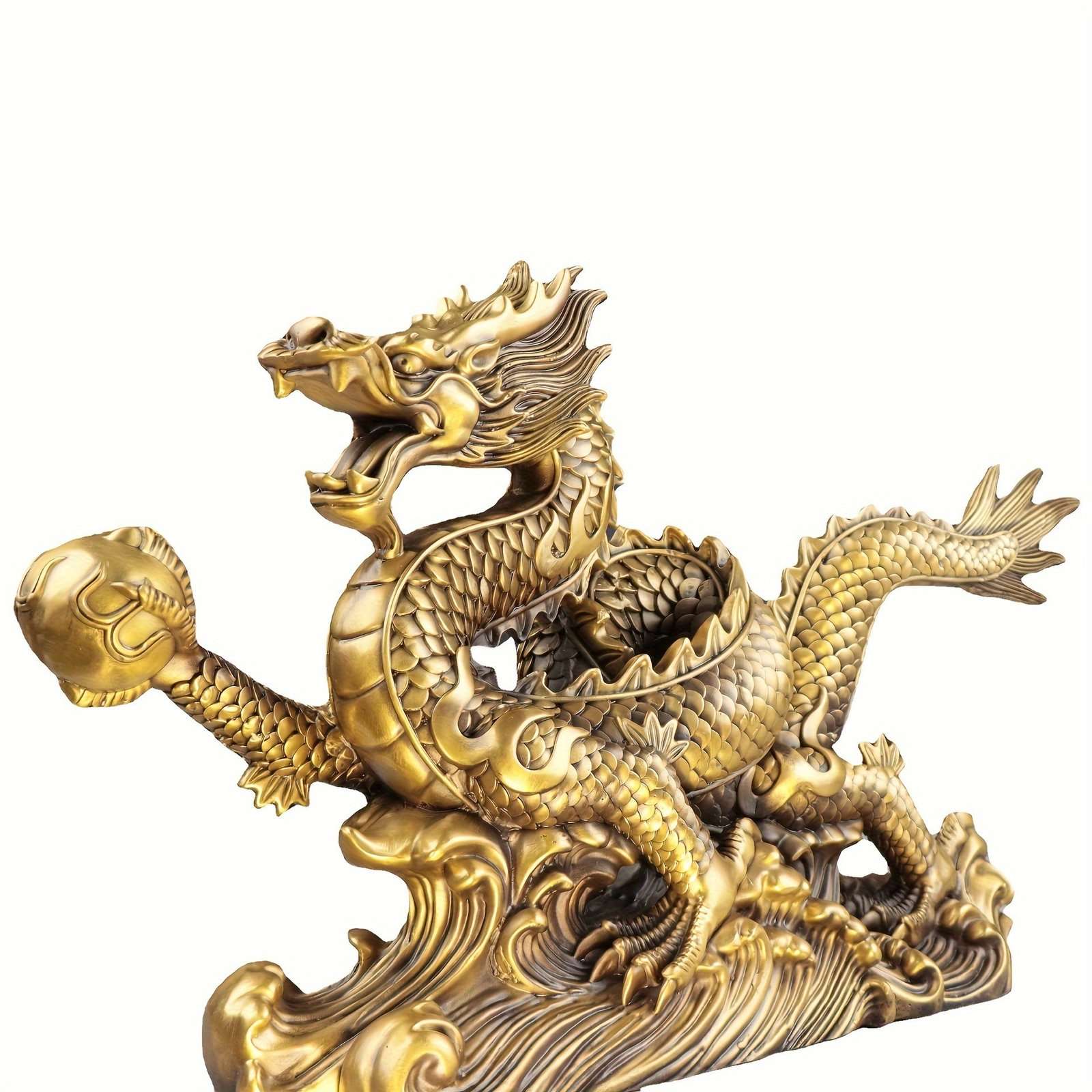 Dragon Figurines Gold Dragon Statue