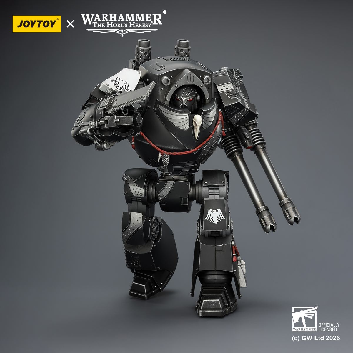JOYTOY JT04186 Warhammer The Horus Heresy Raven Guard  Contemptor Dreadnought with Gravis autocannon and Chainfist - JOYTOY WORLD