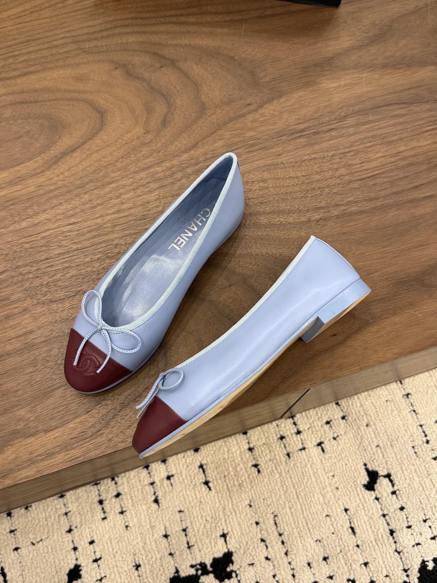 Chanel 26S Matthieu Blazy's Ballet Flats Burgundy Blue