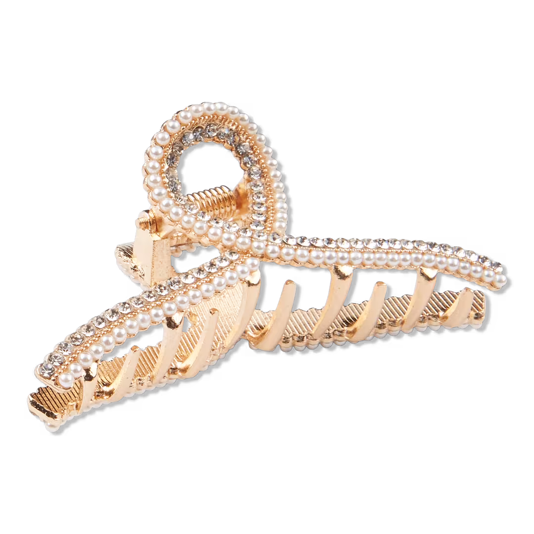 Conair Accessories  Faux Pearl & Rhinestone Claw Clip