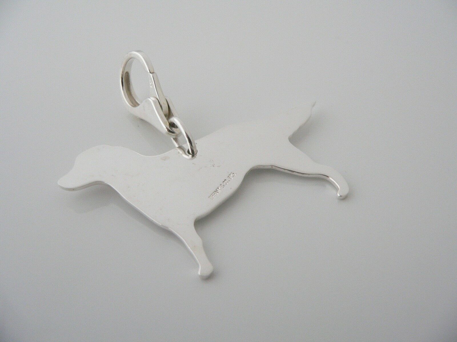 Tiffany & Co Silver Labrador Lab Charm Dog Tag Pendant Key Ring Rare Gift Love
