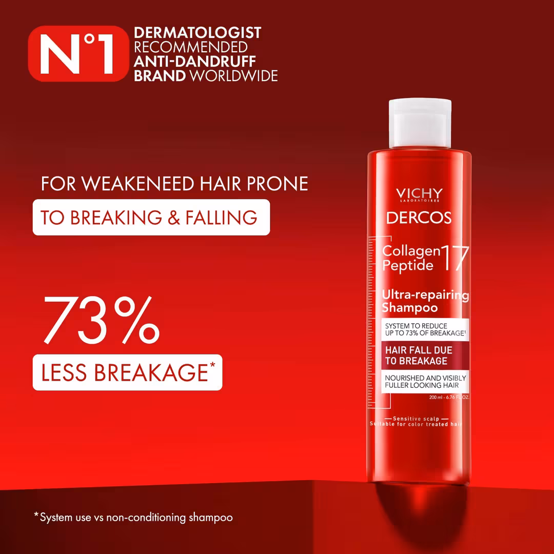 Vichy  Dercos Collagen Peptide 17 Ultra Repairing Shampoo