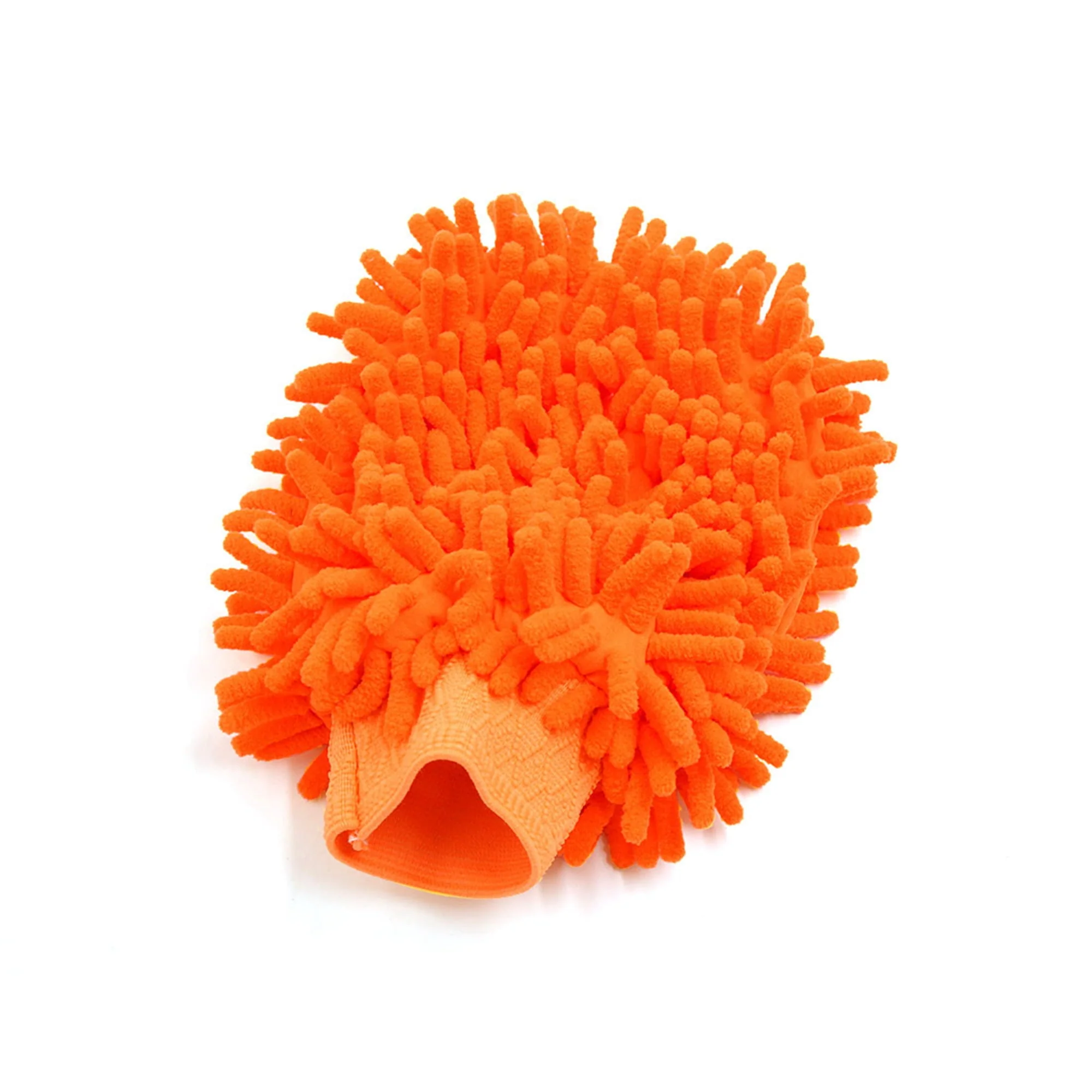 4Pcs Universal Orange Dual Sided Microfiber Chenille Mitt Car Washing Cleaning Glove