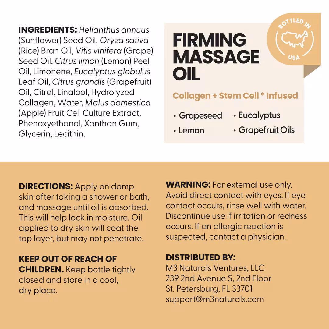 M3  Anti-Cellulite Massage Oil & Brush Kit