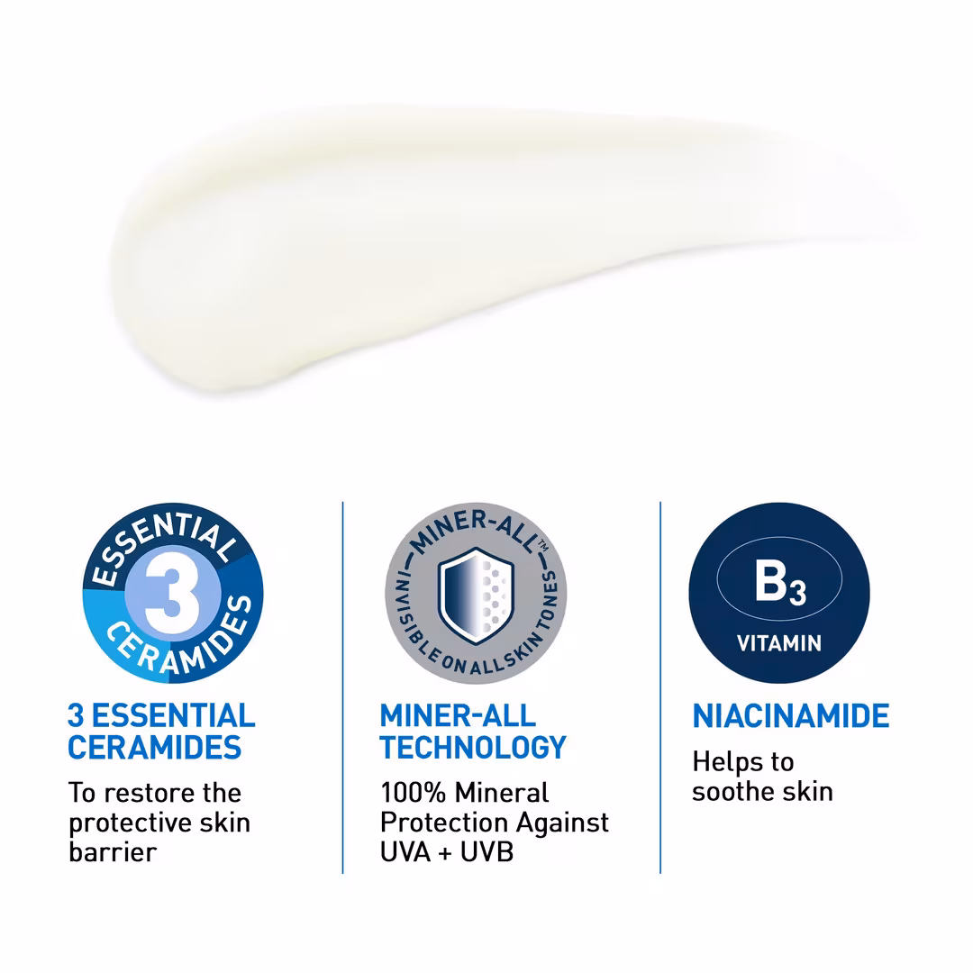 CeraVe  Invisible Mineral Sunscreen SPF 50 Face
