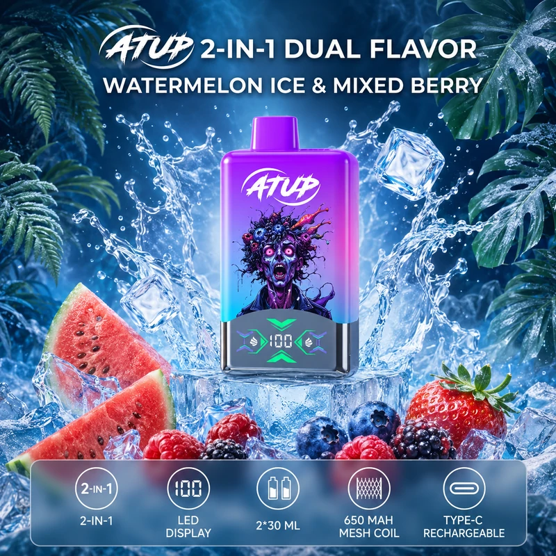 ATUP 2 in 1 60K - watermelon ice & strawberry mango