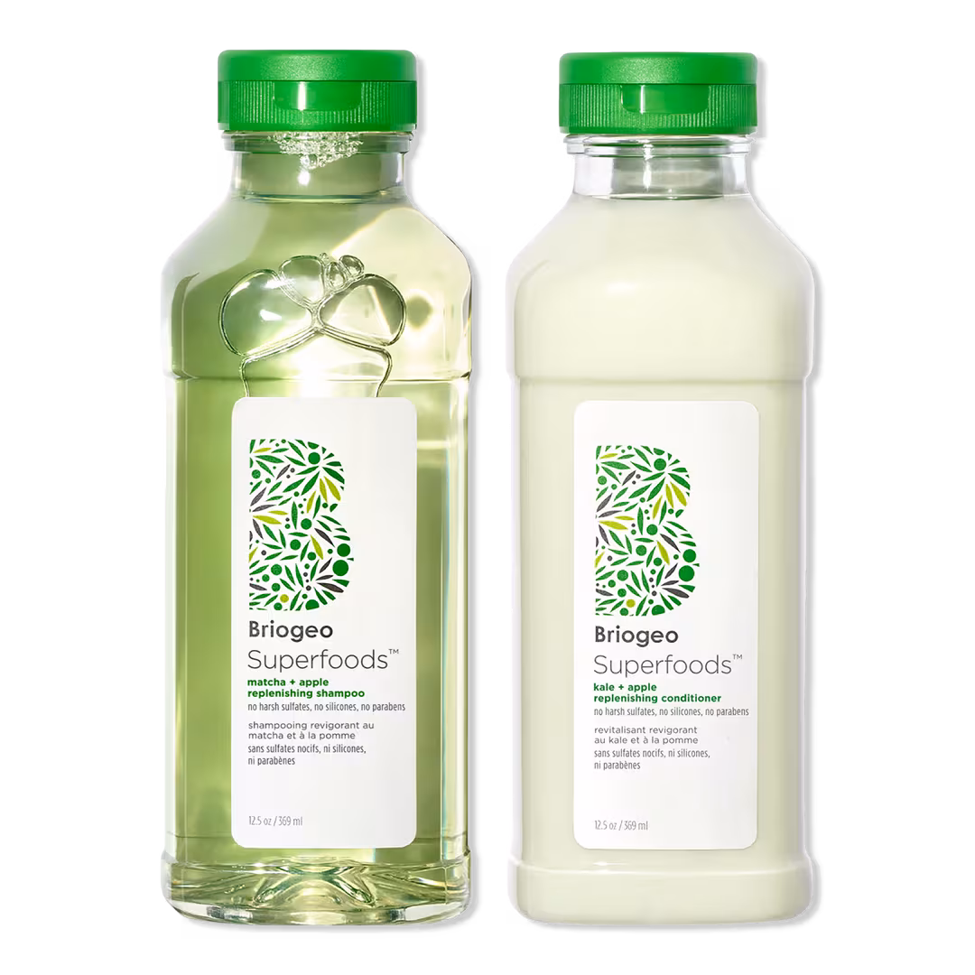 Briogeo  Superfoods Apple, Matcha + Kale Replenishing Shampoo + Conditioner Duo