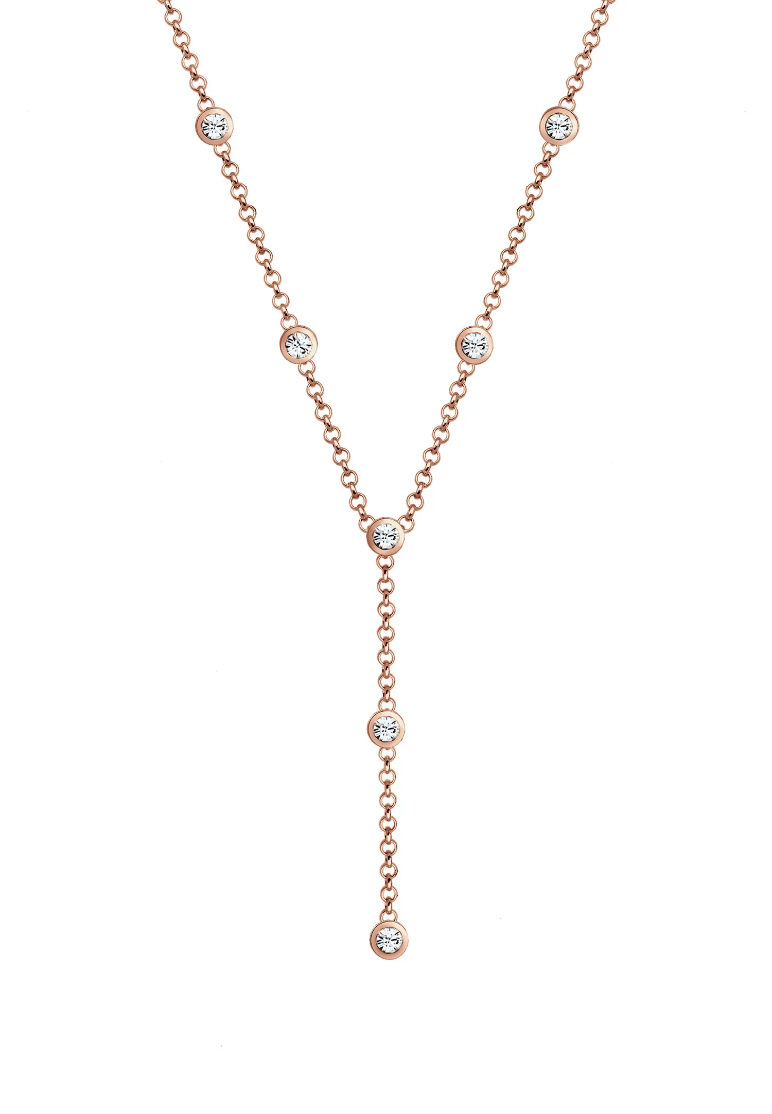 Y-Kette mit 925 Silber, mit Kristallen von Swarovski®