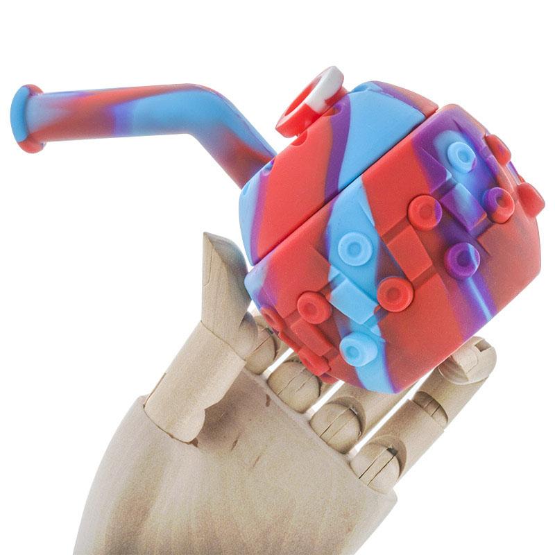 6 Silicone Mechanical Ball Dab Rig (Random Color)