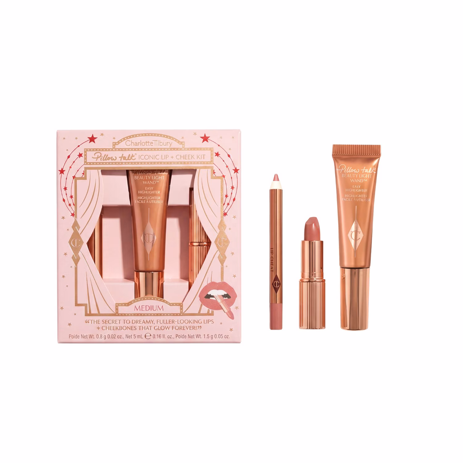 PILLOW TALK ICONIC LIP + CHEEK KIT - MEDIUM