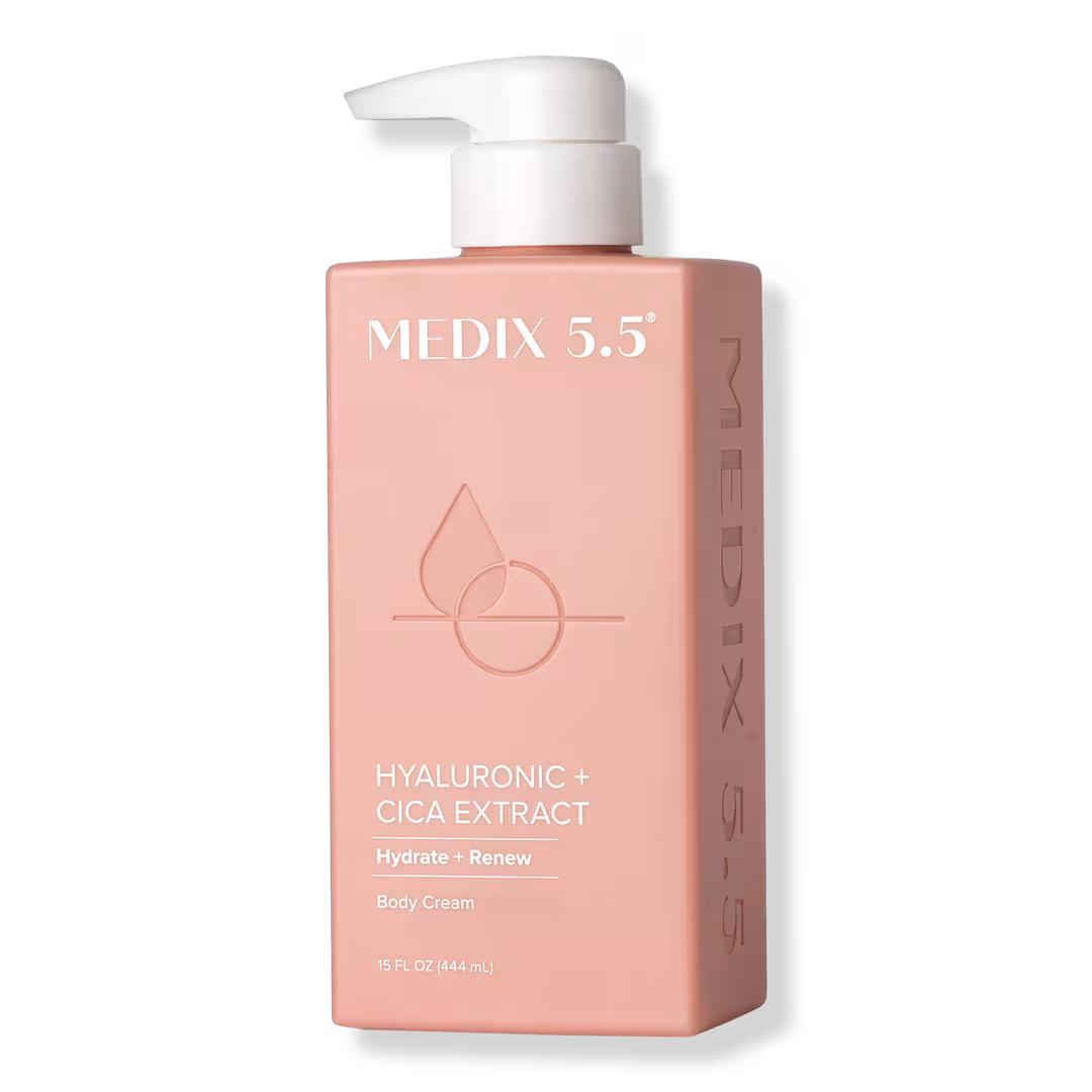 Medix 5.5  Hyaluronic Acid Body Cream, Hydrate + Renew Body Lotion Moisturizer, 15 Fl Oz